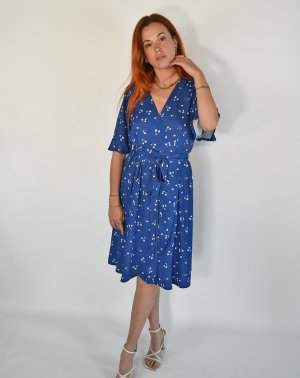 Robe Portefeuille Zolanta - 100% Ecovero Bleu Marine