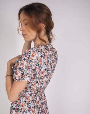 ROBE ZARGOT 100% EcoVero MANCHES PAPILLONS - Imprimés tâches de dos