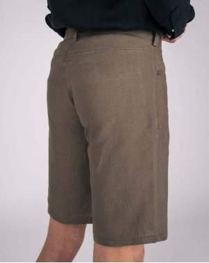 Short Ziggy Homme en 100% Lin Kaki