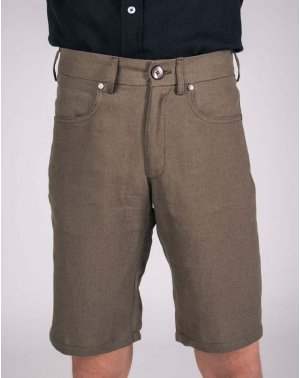 Short Ziggy Homme en 100% Lin Kaki