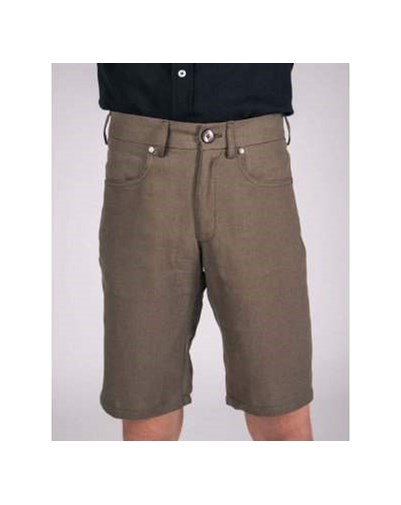 Short Ziggy Homme en 100% Lin Kaki