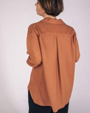 CHEMISIER ZUSIE OVERSIZE - 100% EcoVero Marron