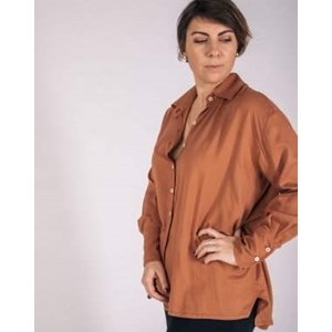 CHEMISIER ZUSIE OVERSIZE - 100% EcoVero Marron