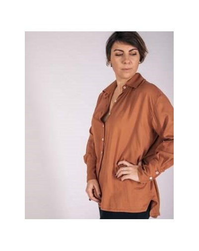 CHEMISIER ZUSIE OVERSIZE - 100% EcoVero Marron