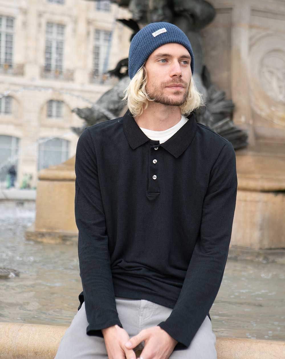POLO ZOLUI HOMME 100 LIN Noir Dream Act