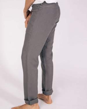 Pantalon Zanzibar Droit Homme en 100% Lin Coloris Taupe