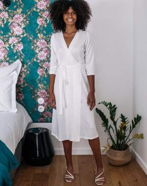 ROBE DE MARIÉE CIVILE ZOVY 100% ECOVERO UNI BLANC