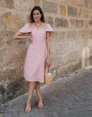 ROBE ZÉFI FEMME - MARGOT GUILBERT & AATISE - 100% Lin Rose