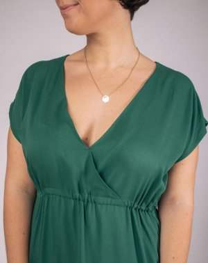 ROBE ZOMI FEMME - 100% EcoVero Vert - manches 3/4