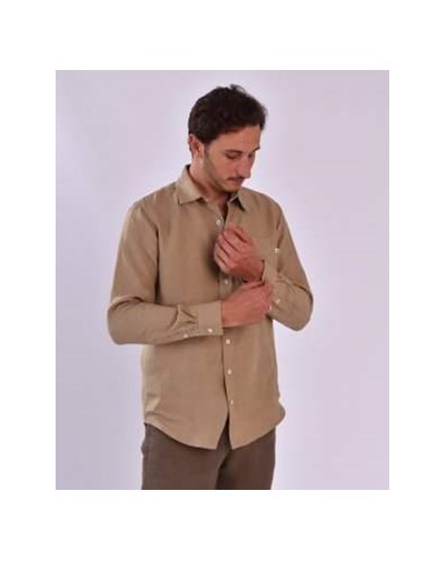 Chemise Zeus Homme en 100% Lin Made in France Beige