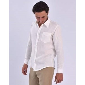 Chemise Zeus Homme en 100% Lin Blanc Made in France