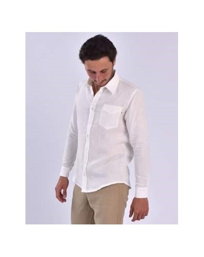 Chemise Zeus Homme en 100% Lin Blanc Made in France