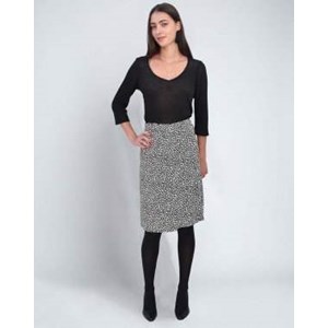 JUPE PORTEFEUILLE ZILLA - 100% EcoVero Noir/blanc Made in France