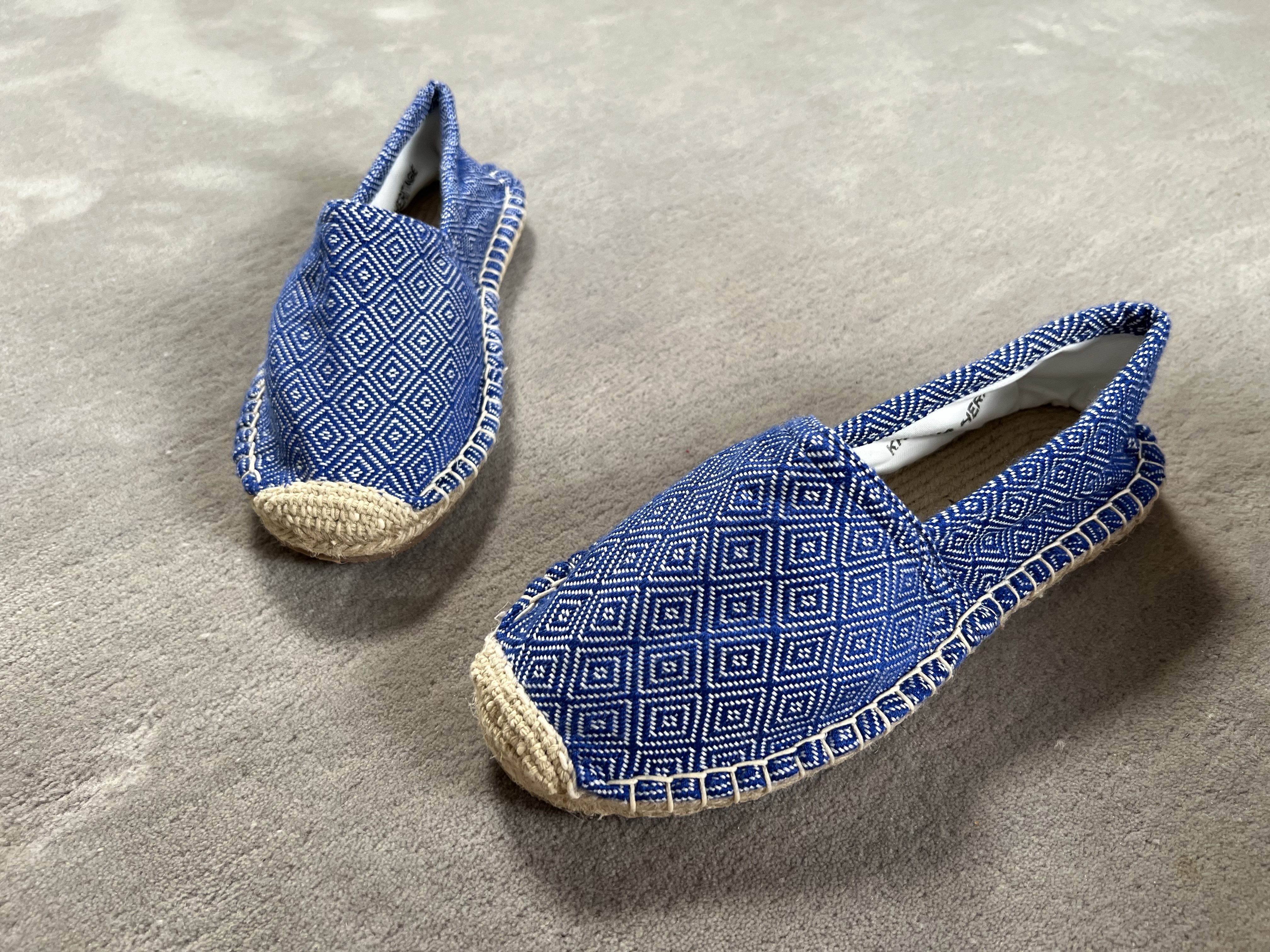 Les espadrilles Krama Heritage Diamond Bleu Roi 6