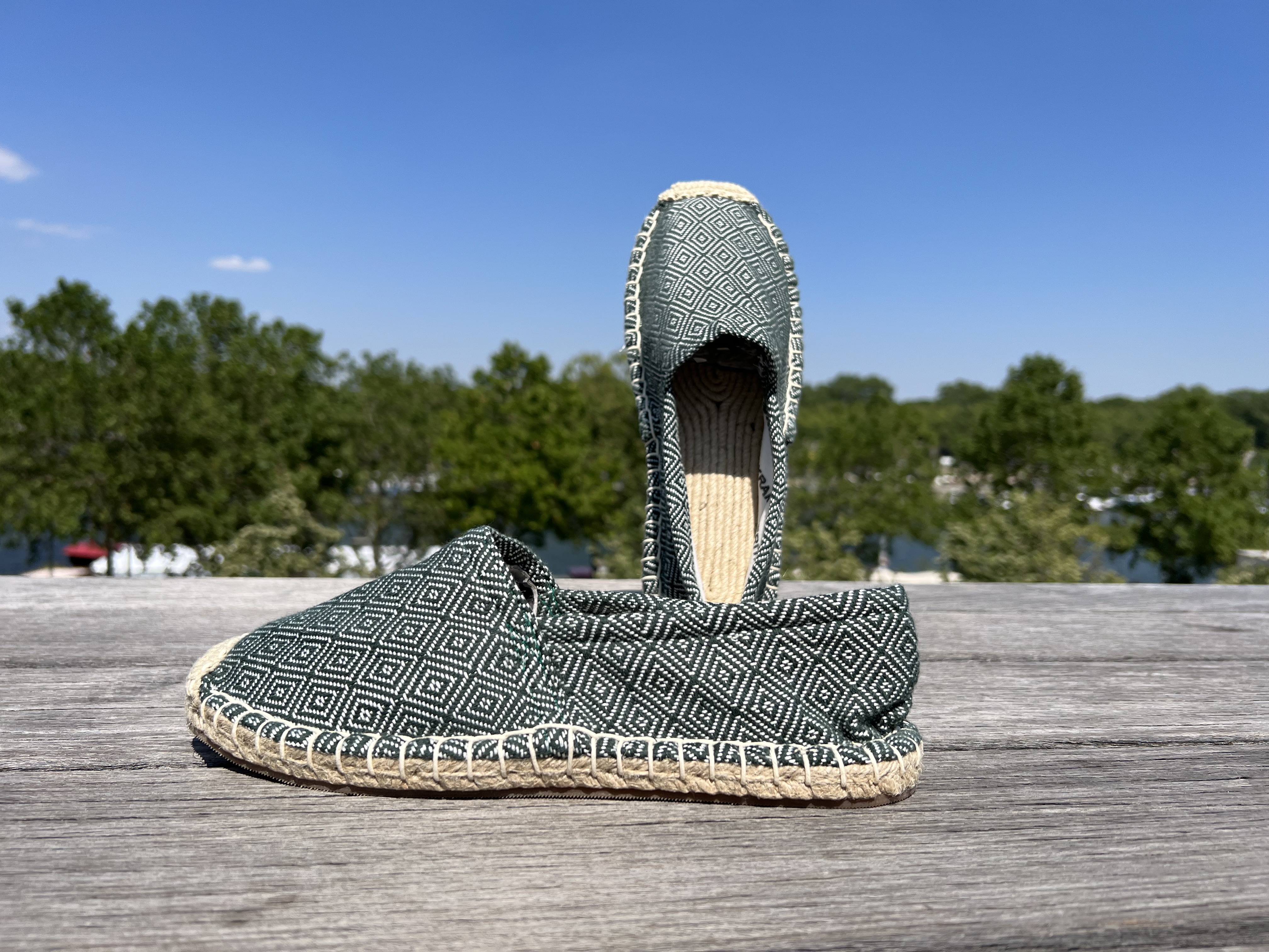 Les espadrilles Krama Heritage Diamond Vert Forêt 3