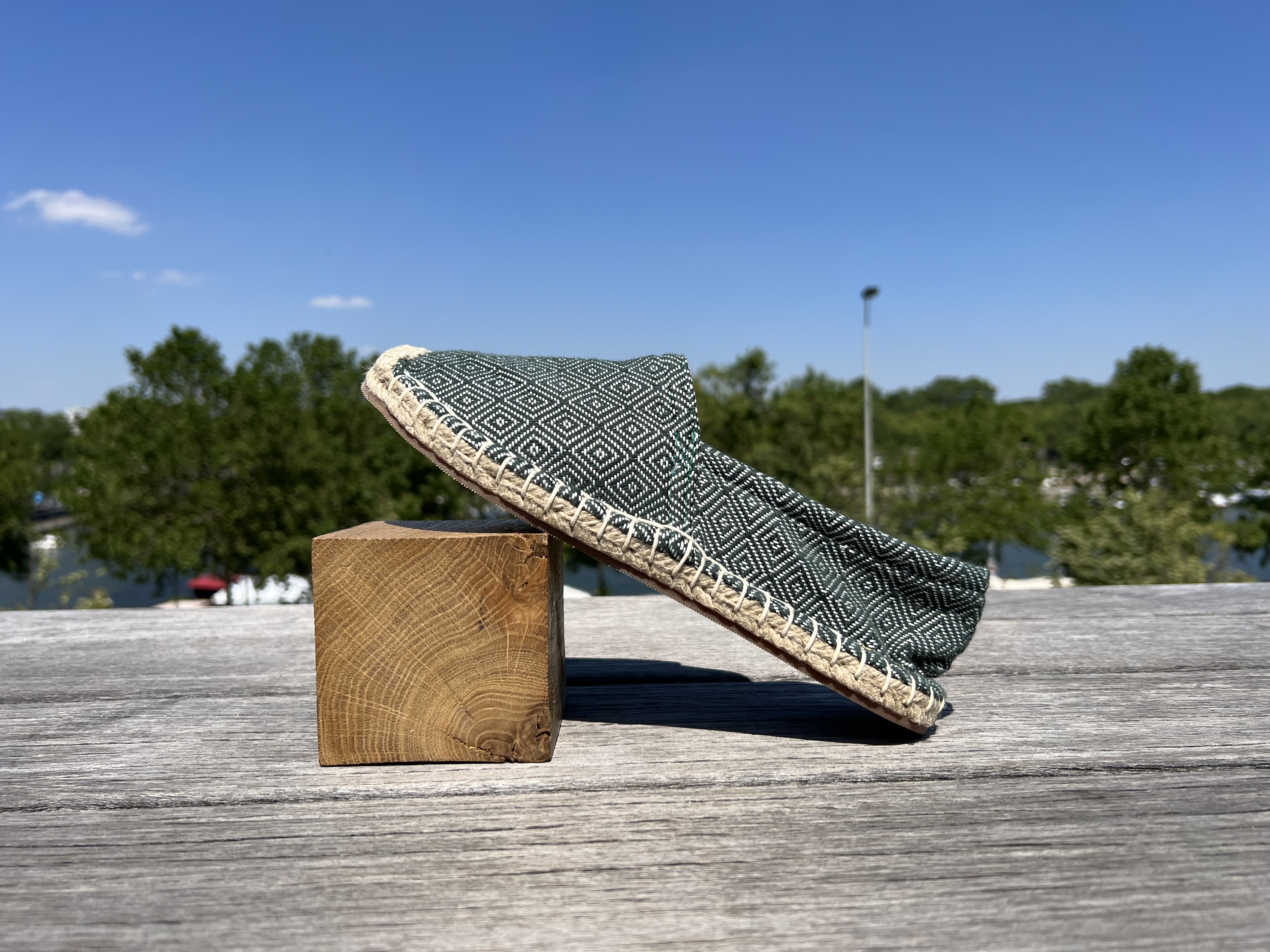 Les espadrilles Krama Heritage Diamond Vert Forêt 4