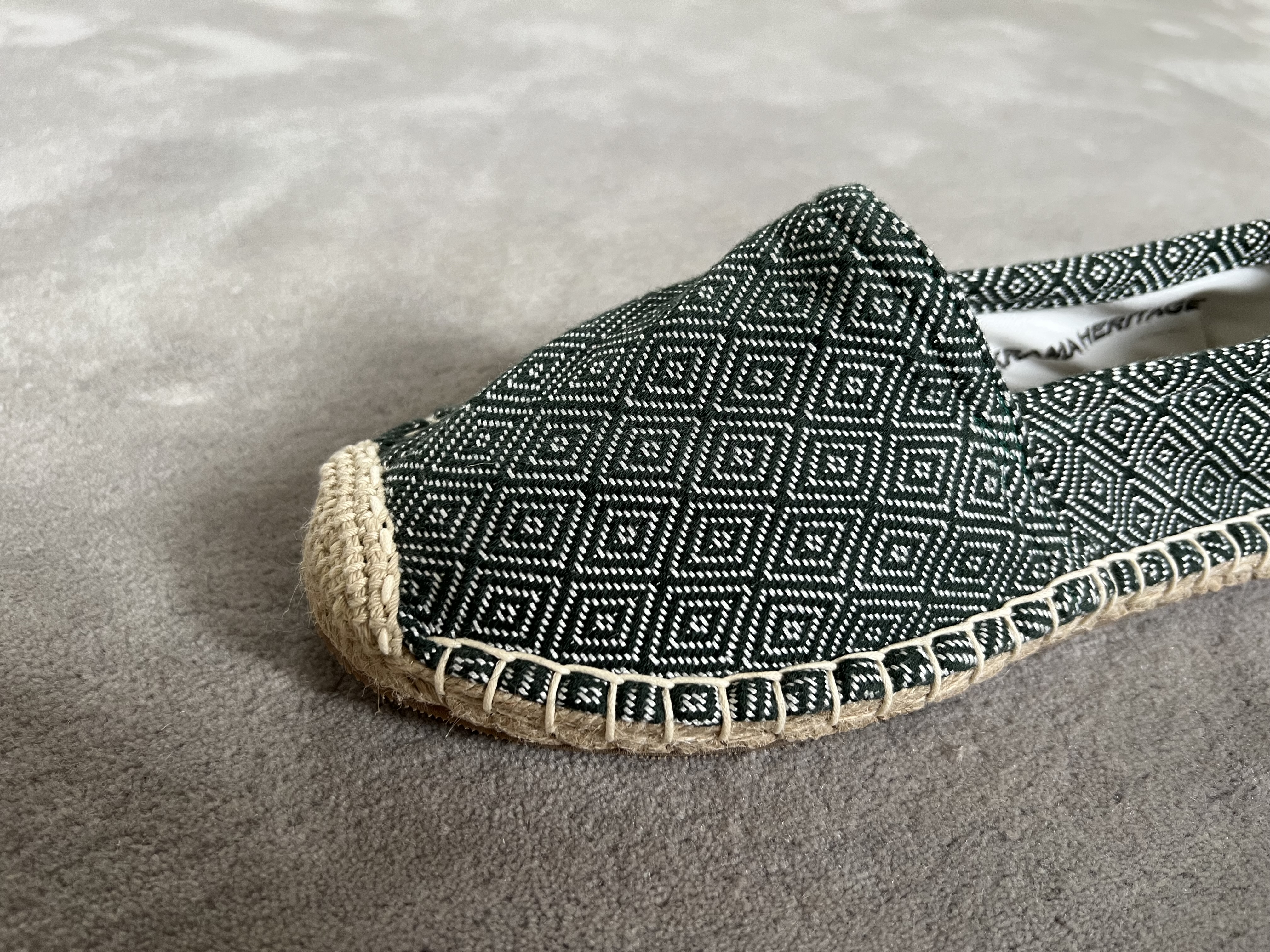 Les espadrilles Krama Heritage Diamond Vert Forêt 5