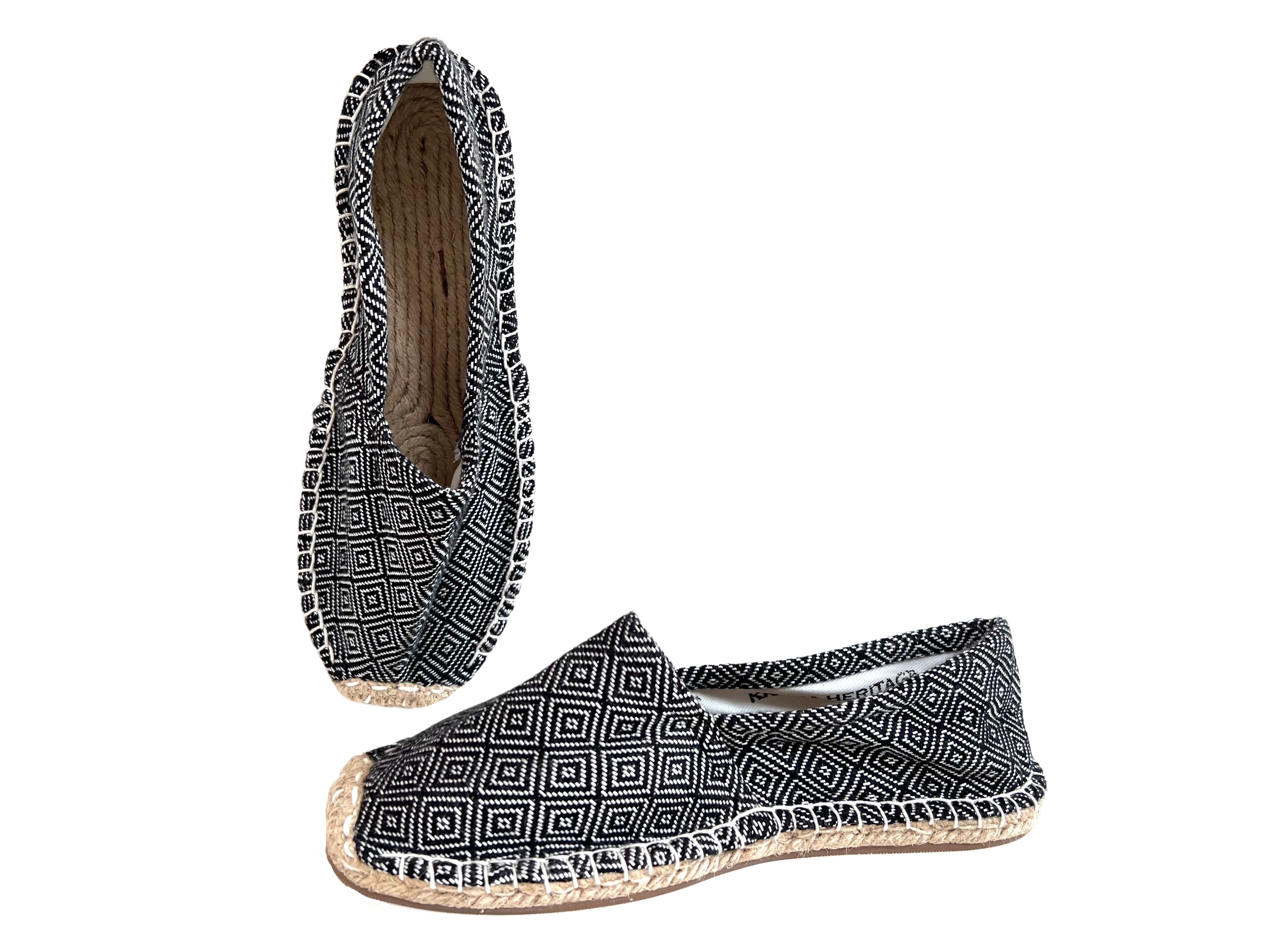 Les espadrilles Krama Heritage Diamond Noir Ebène 2