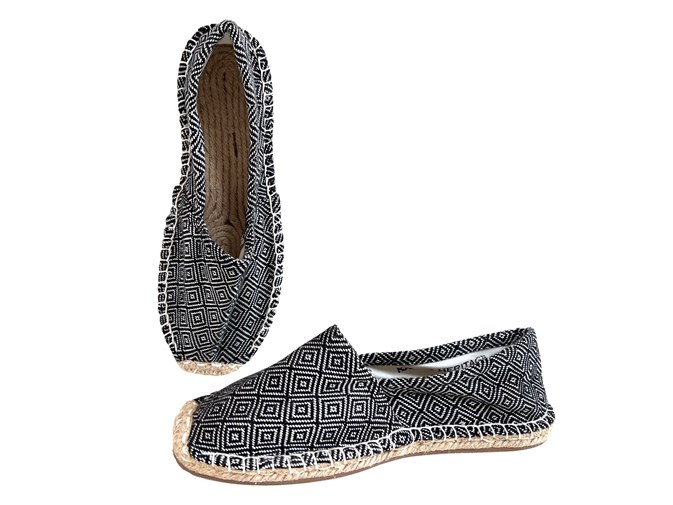 Les espadrilles Krama Heritage Diamond Noir Ebène