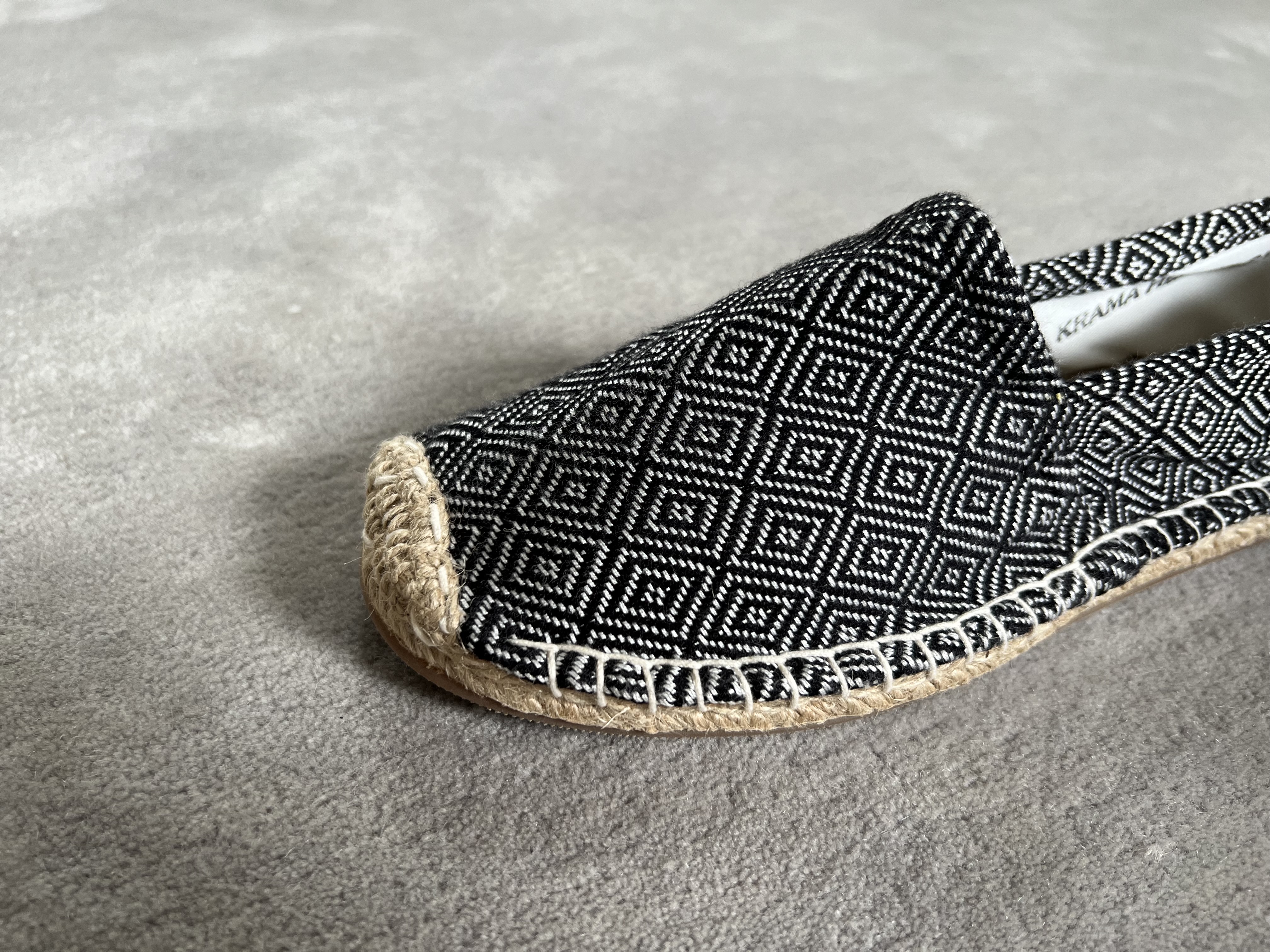 Les espadrilles Krama Heritage Diamond Noir Ebène 6