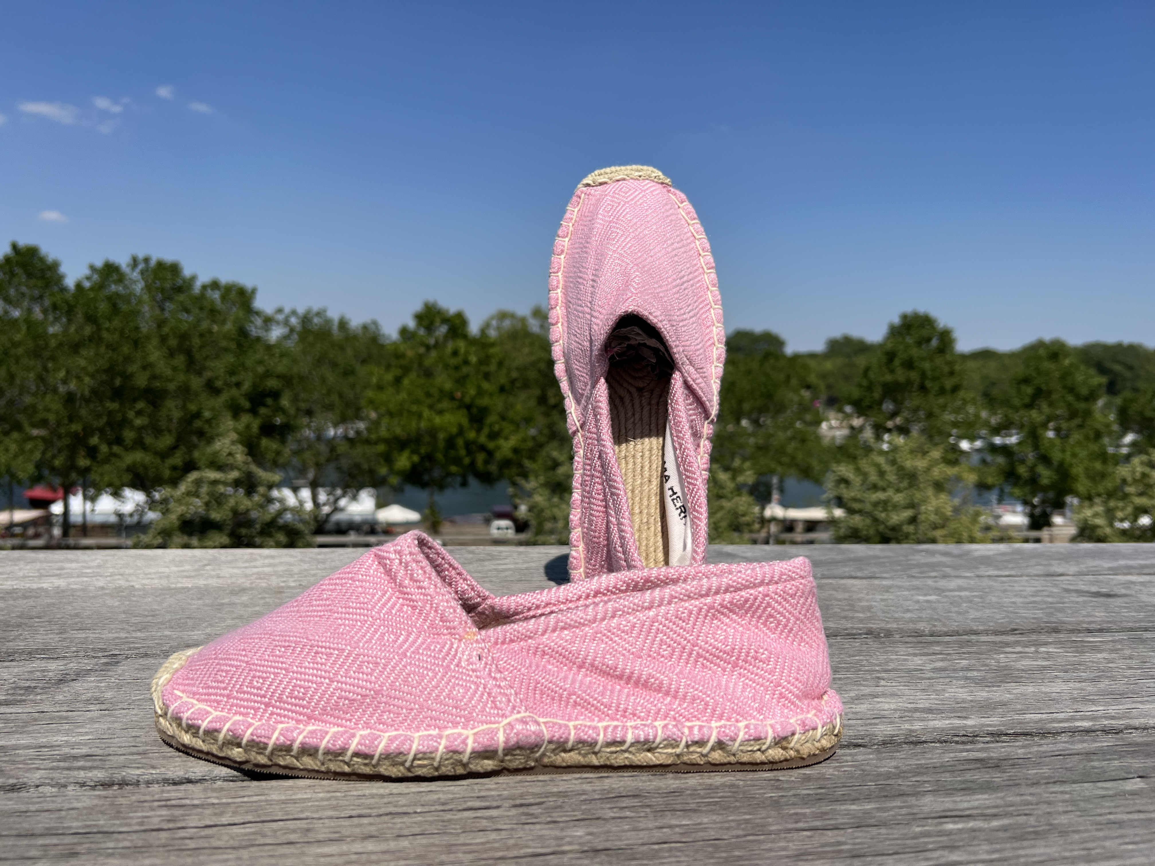 Les espadrilles Krama Heritage Diamond Rose Clair 2