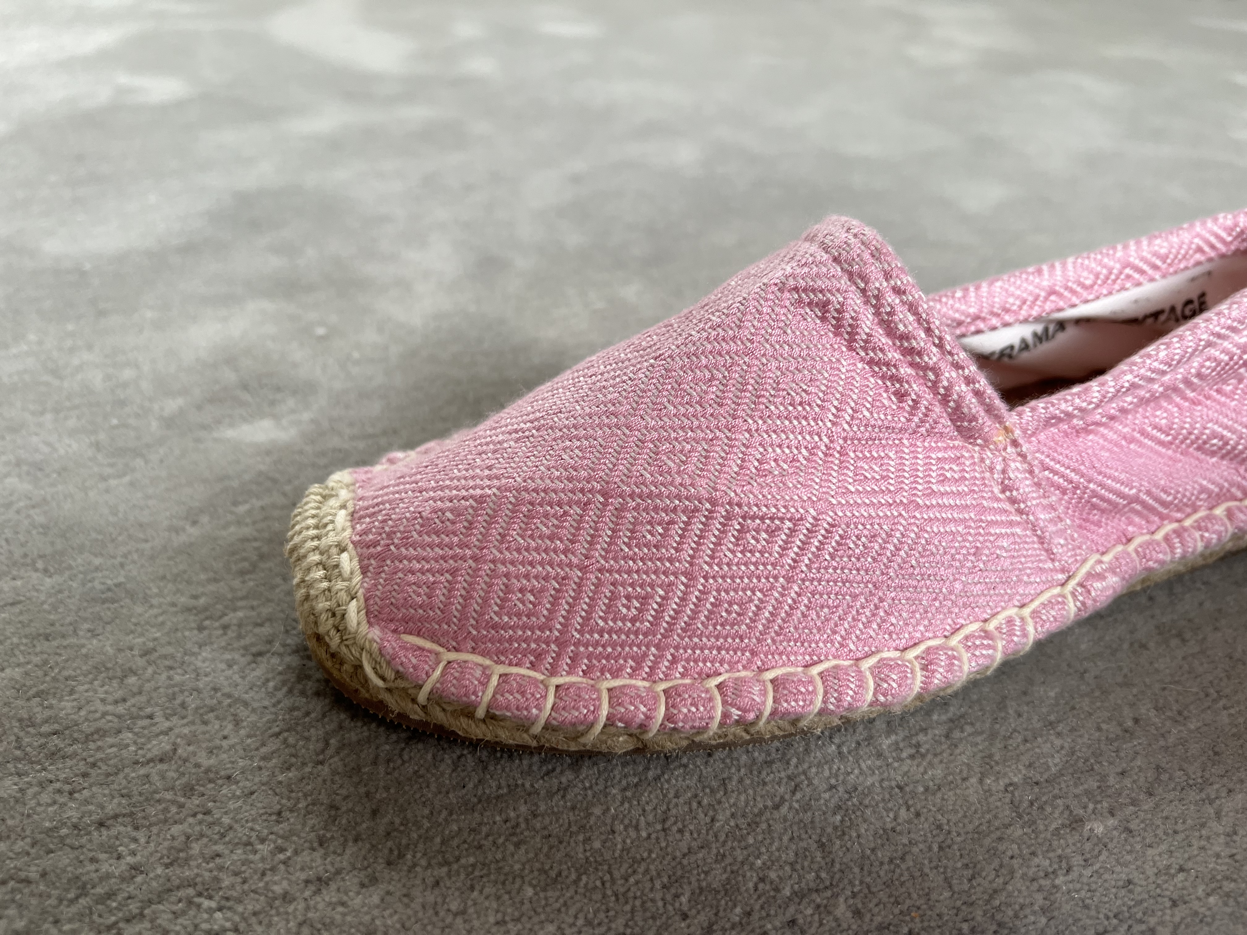 Les espadrilles Krama Heritage Diamond Rose Clair 5