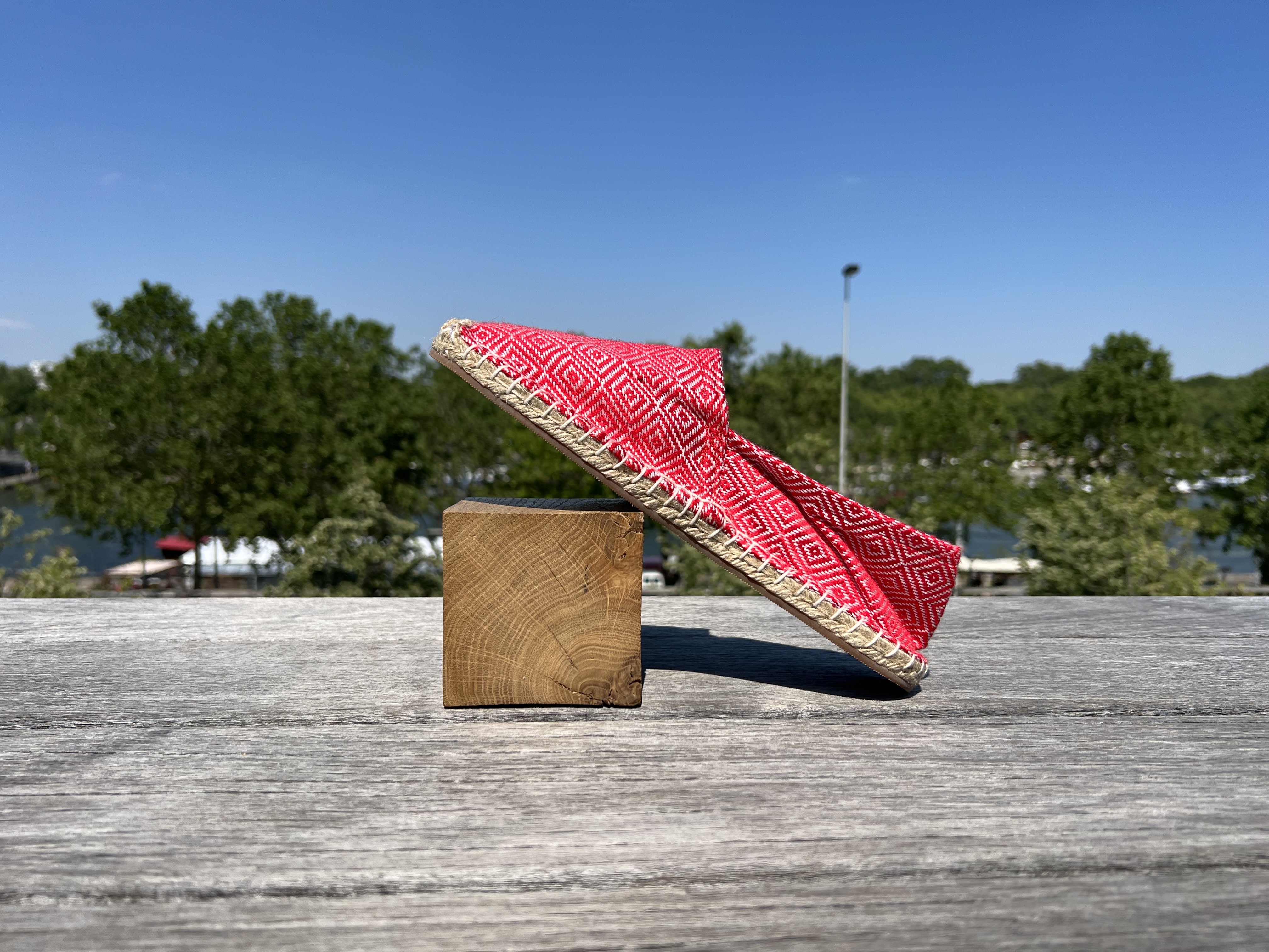 Les espadrilles Krama Heritage Diamond Rouge Coquelicot 4