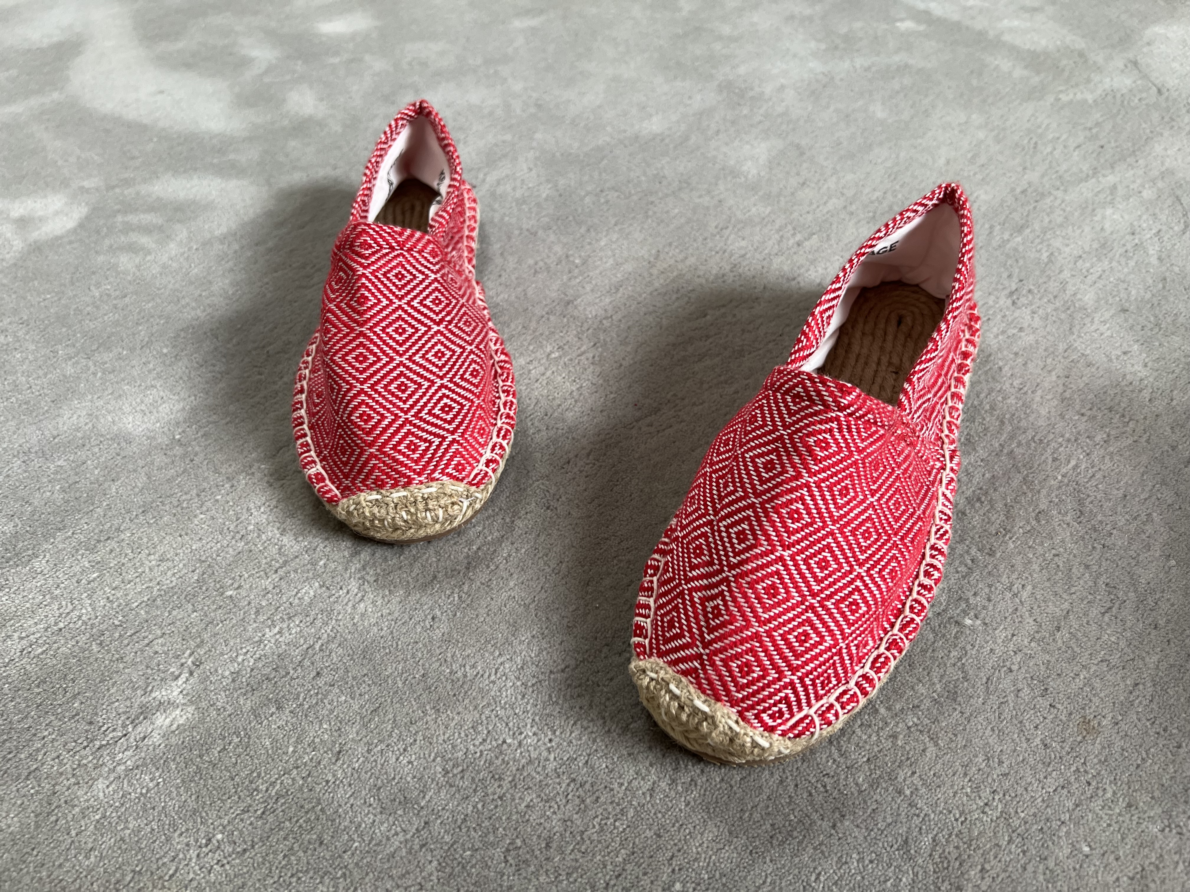 Les espadrilles Krama Heritage Diamond Rouge Coquelicot 6