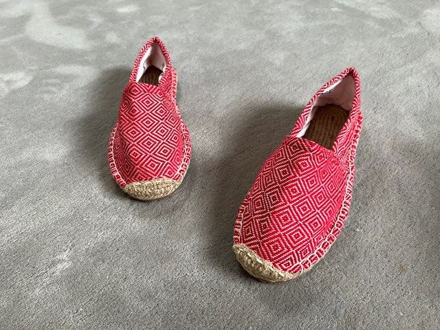 Les espadrilles Krama Heritage Diamond Rouge Coquelicot 6