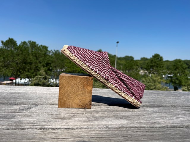 Les espadrilles Krama Heritage Diamond Bordeaux 6