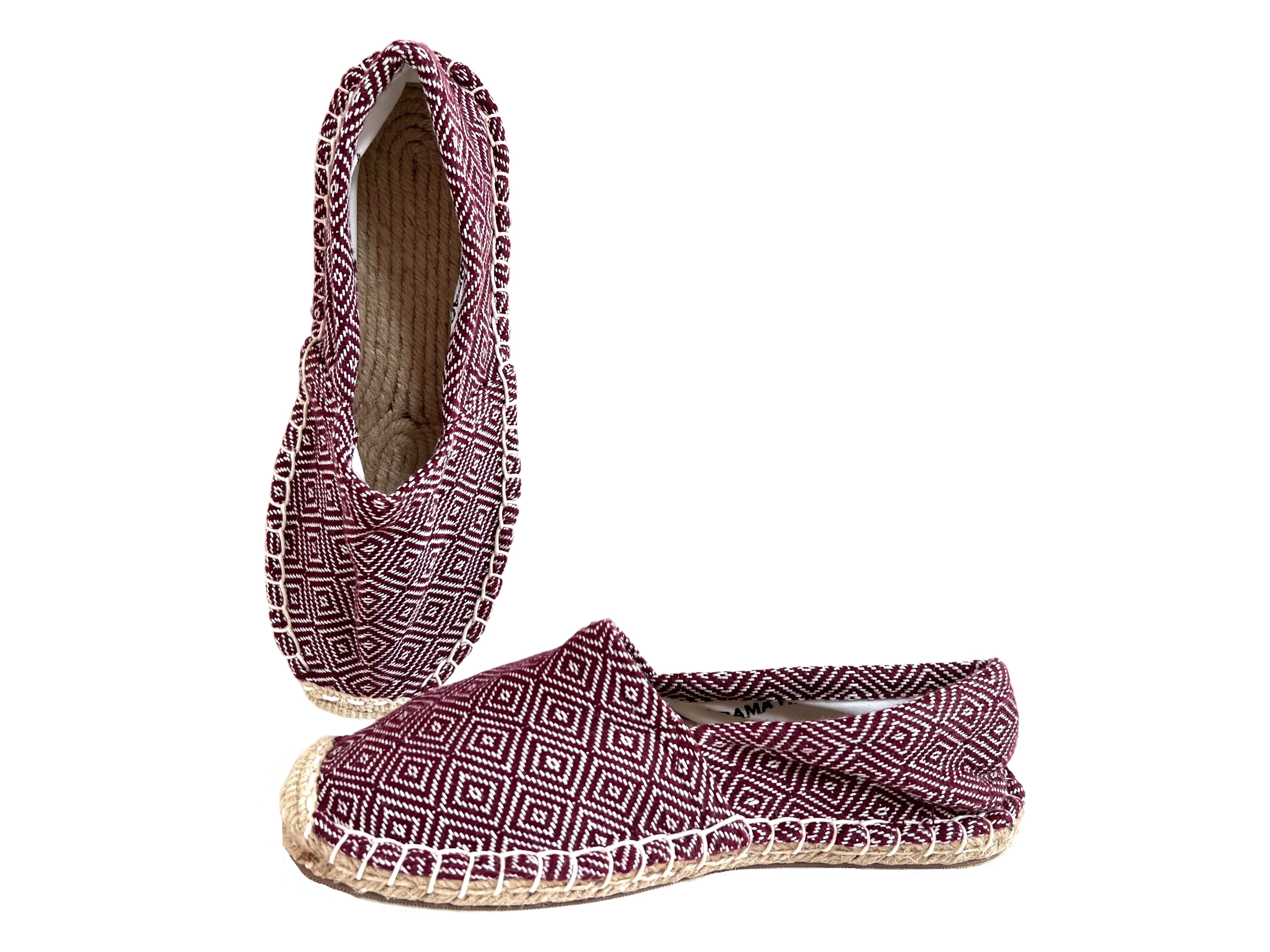 Les espadrilles Krama Heritage Diamond Bordeaux 2