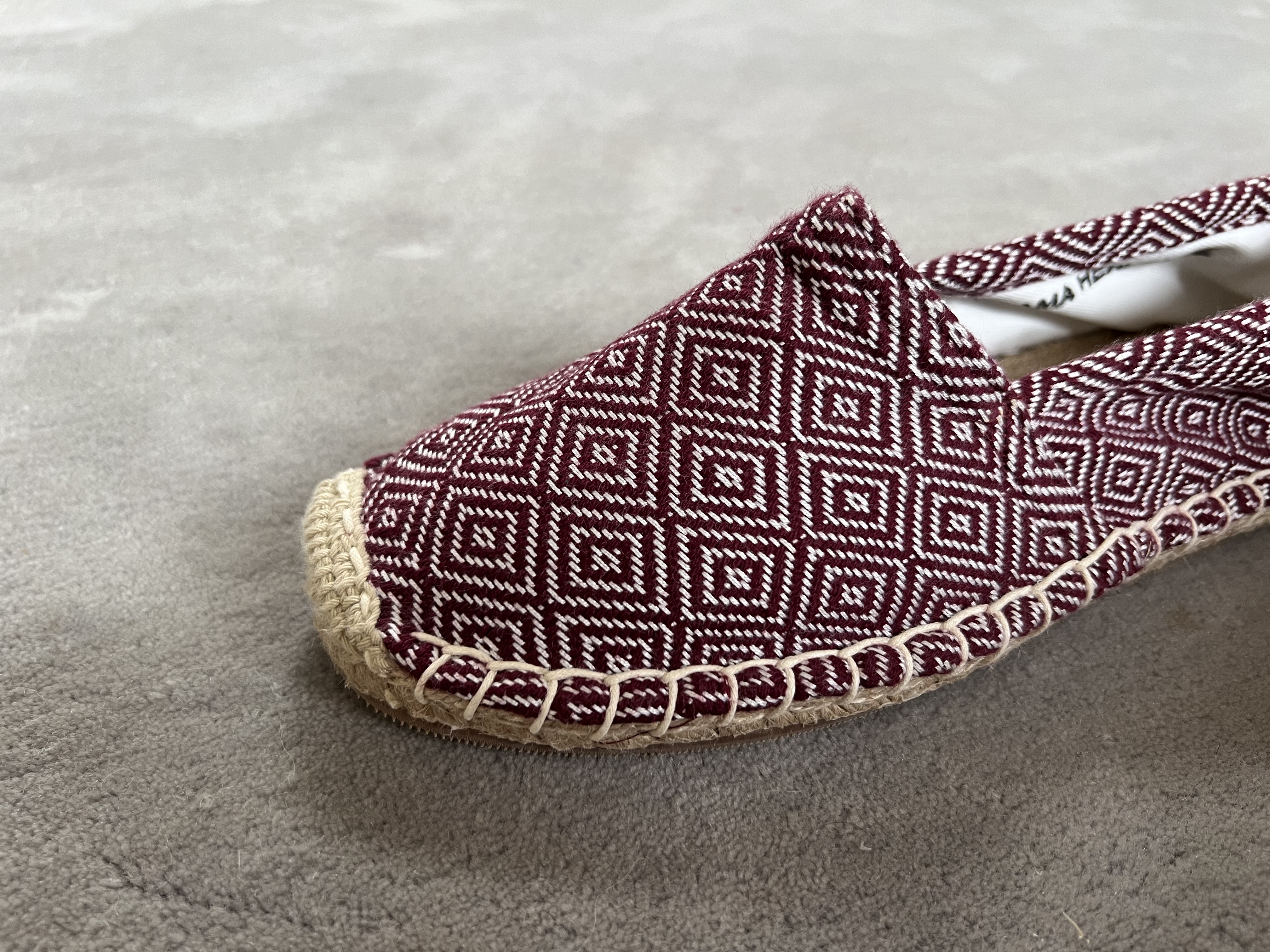Les espadrilles Krama Heritage Diamond Bordeaux 3