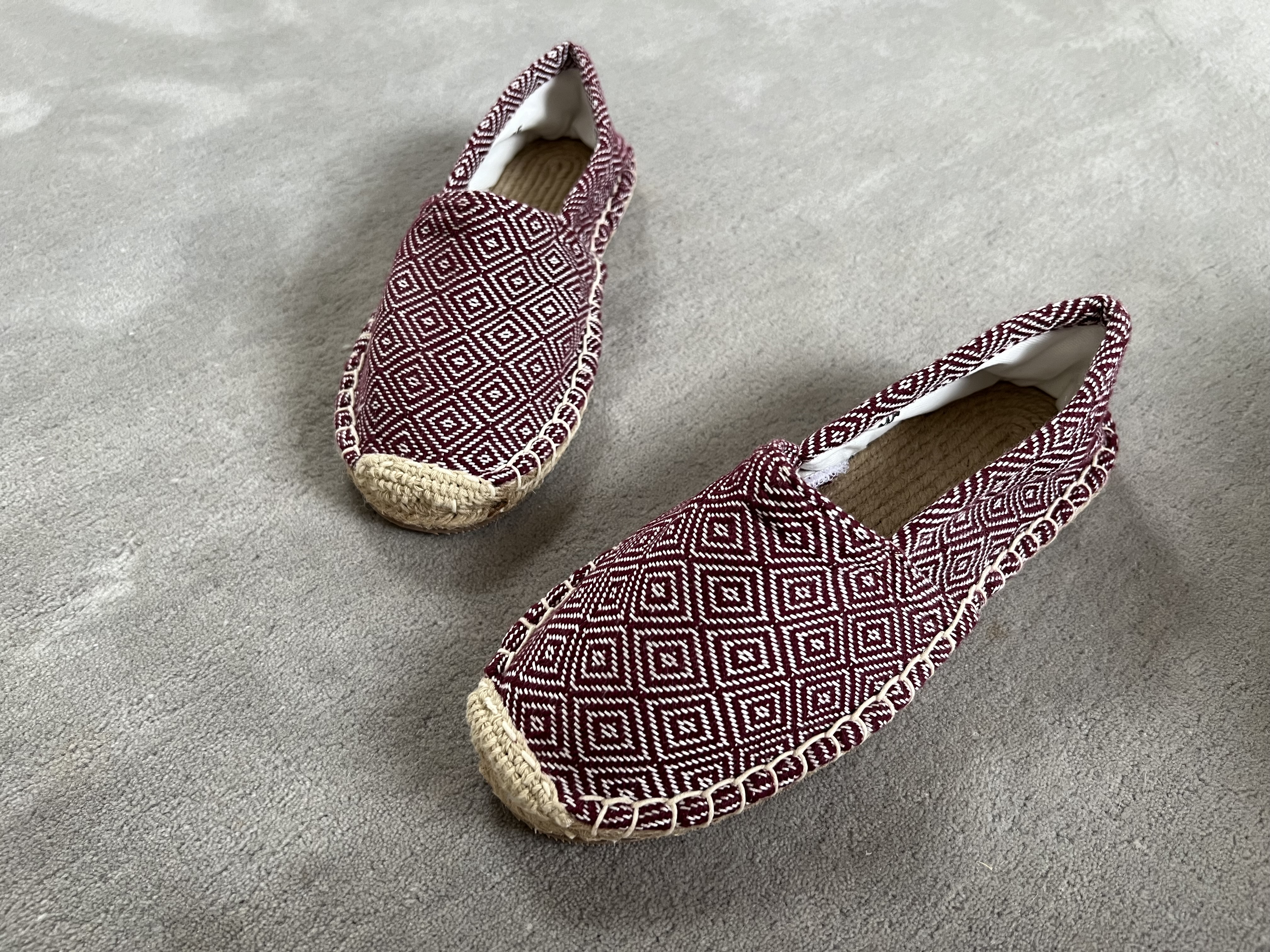 Les espadrilles Krama Heritage Diamond Bordeaux 4