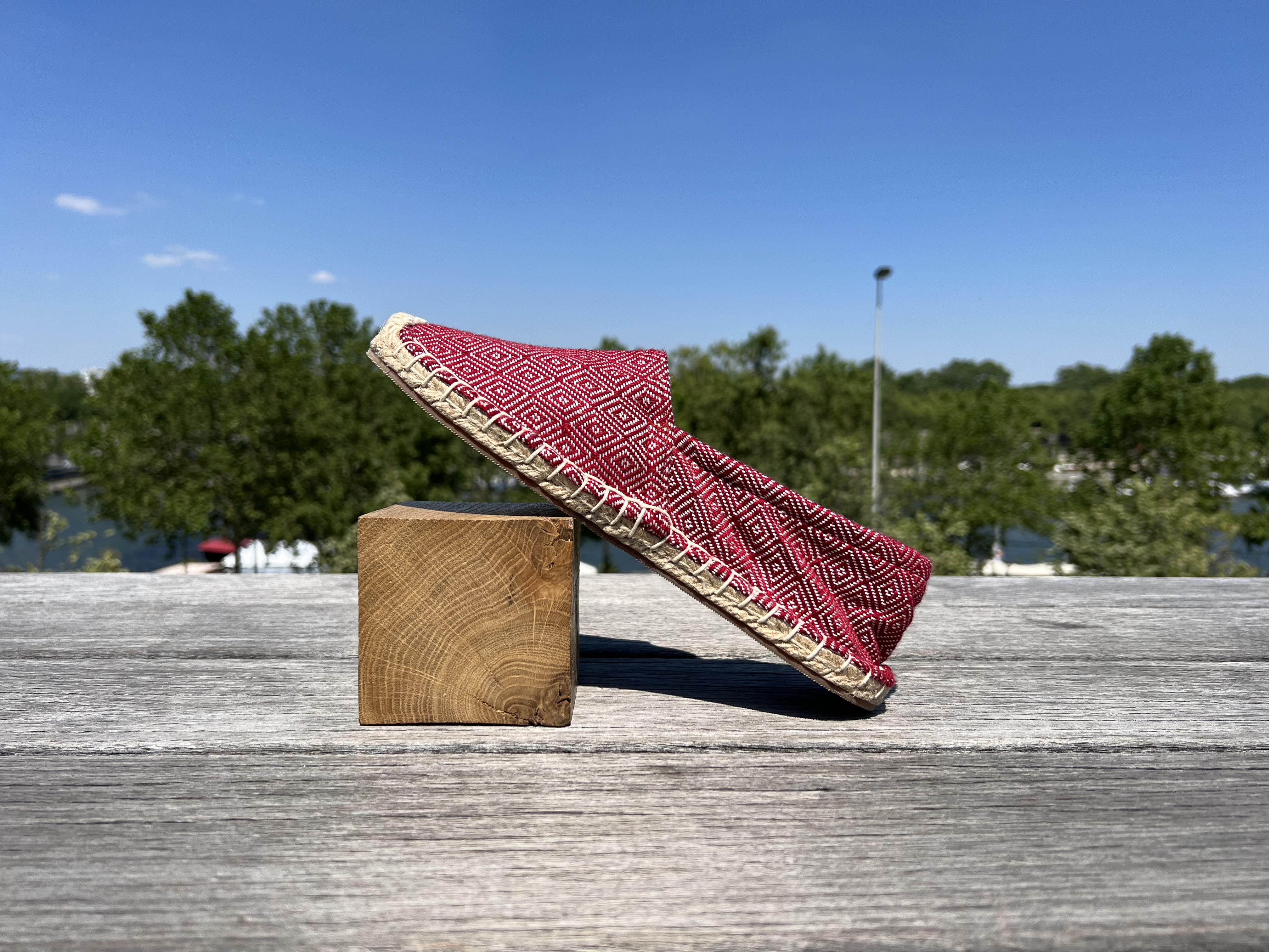 Les espadrilles Krama Heritage Diamond Rouge Brique 3