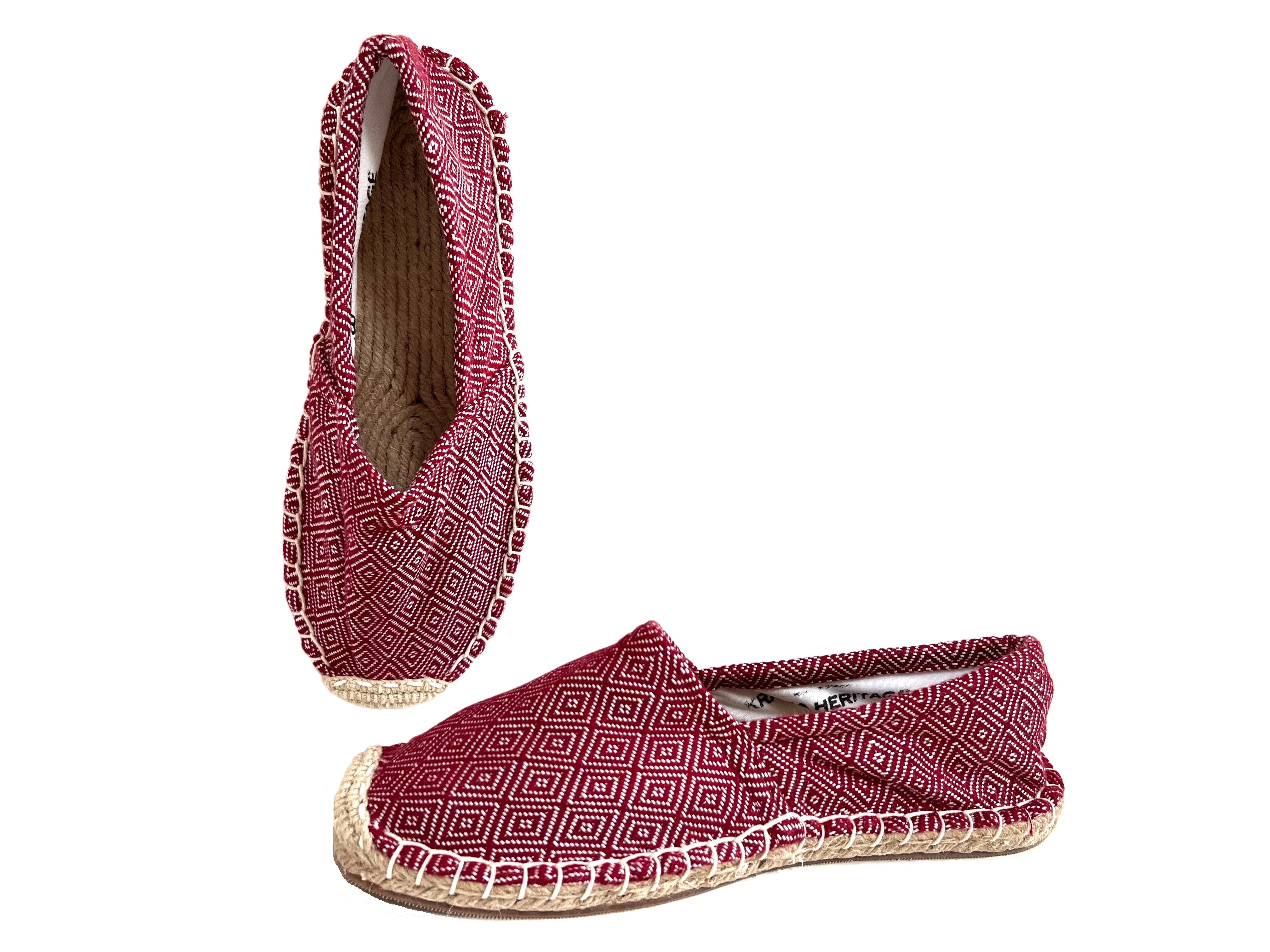 Les espadrilles Krama Heritage Diamond Rouge Brique 4