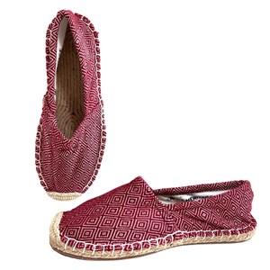 Les espadrilles Krama Heritage Diamond Rouge Brique