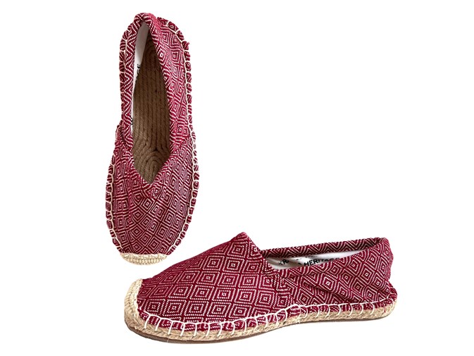 Les espadrilles Krama Heritage Diamond Rouge Brique