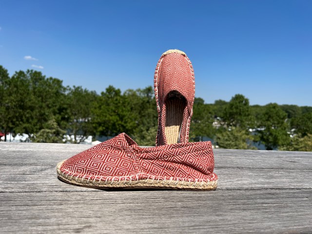 Les espadrilles Krama Heritage Diamond Beige Ocre 2