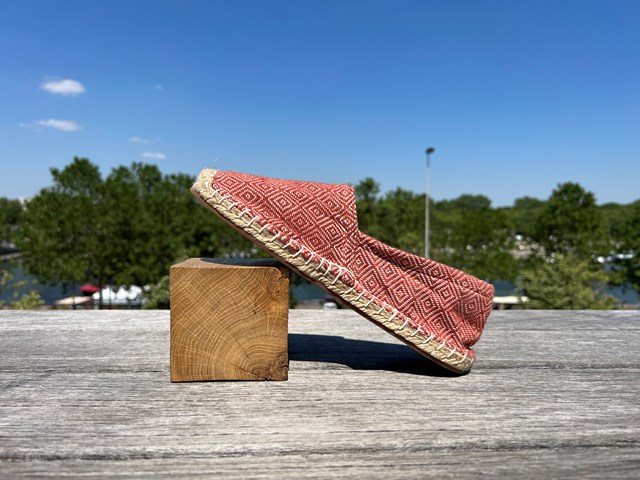 Les espadrilles Krama Heritage Diamond Beige Ocre 3