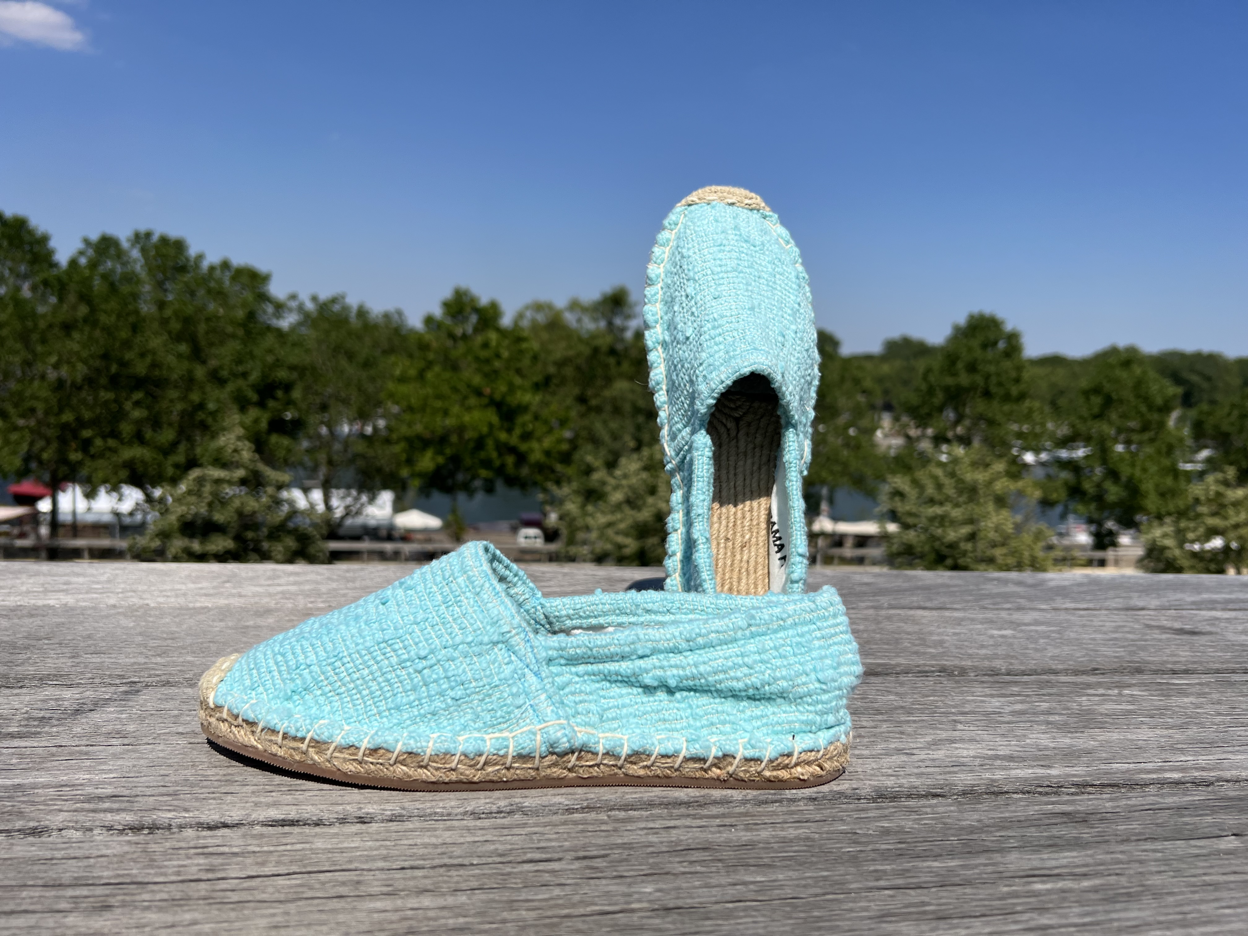 Les espadrilles Krama Heritage Naturelles Cyan 2