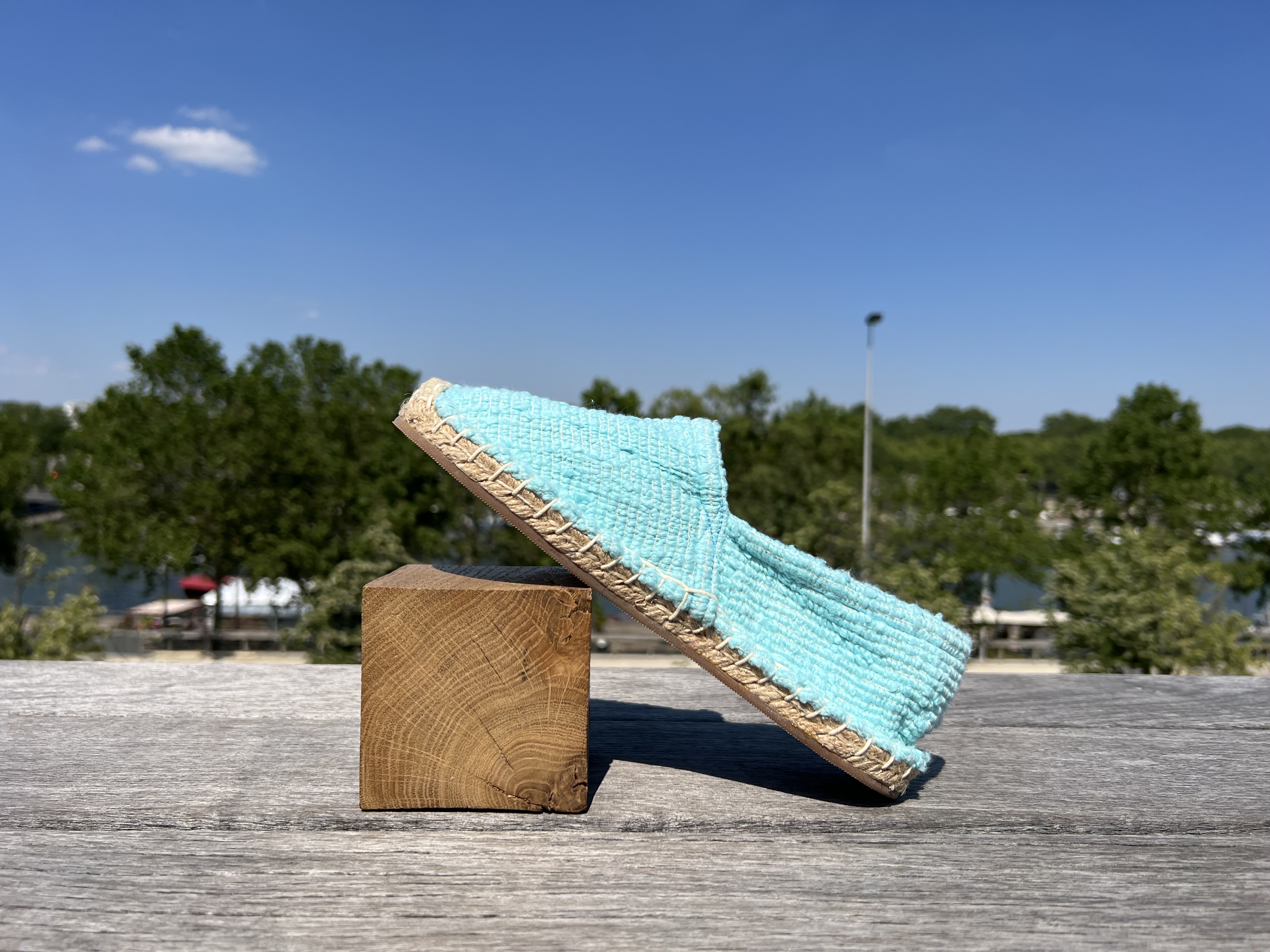 Les espadrilles Krama Heritage Naturelles Cyan 3