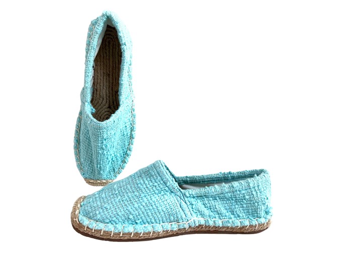 Les espadrilles Krama Heritage Naturelles Cyan