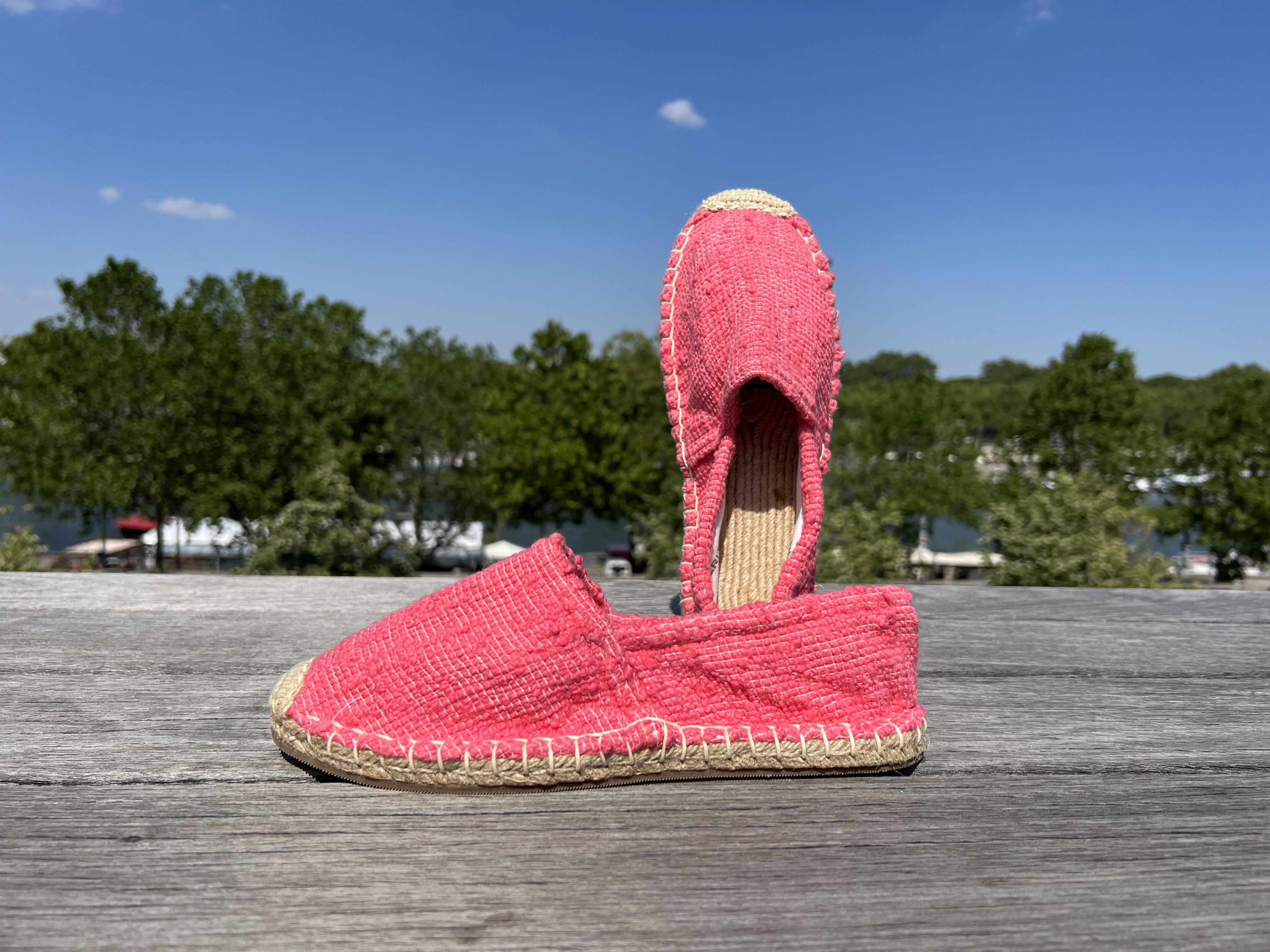 Les espadrilles Krama Heritage Naturelles Framboise 2