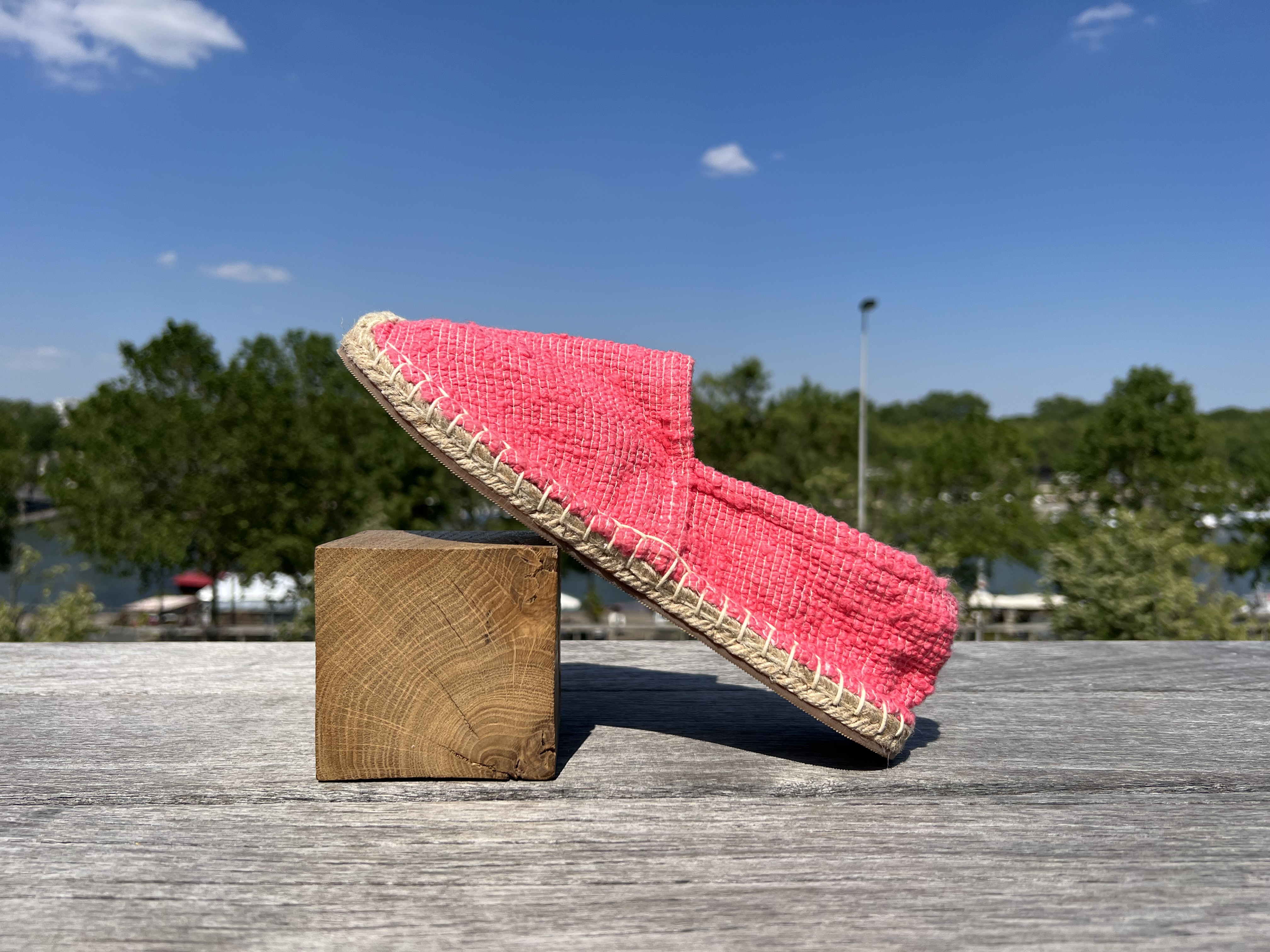 Les espadrilles Krama Heritage Naturelles Framboise 3