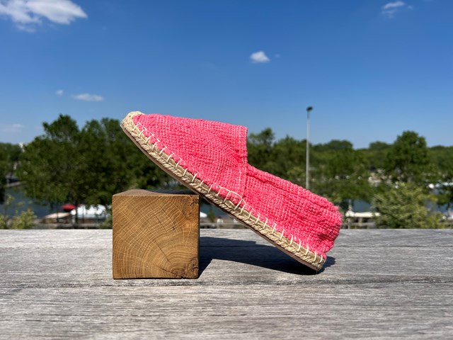 Les espadrilles Krama Heritage Naturelles Framboise 3