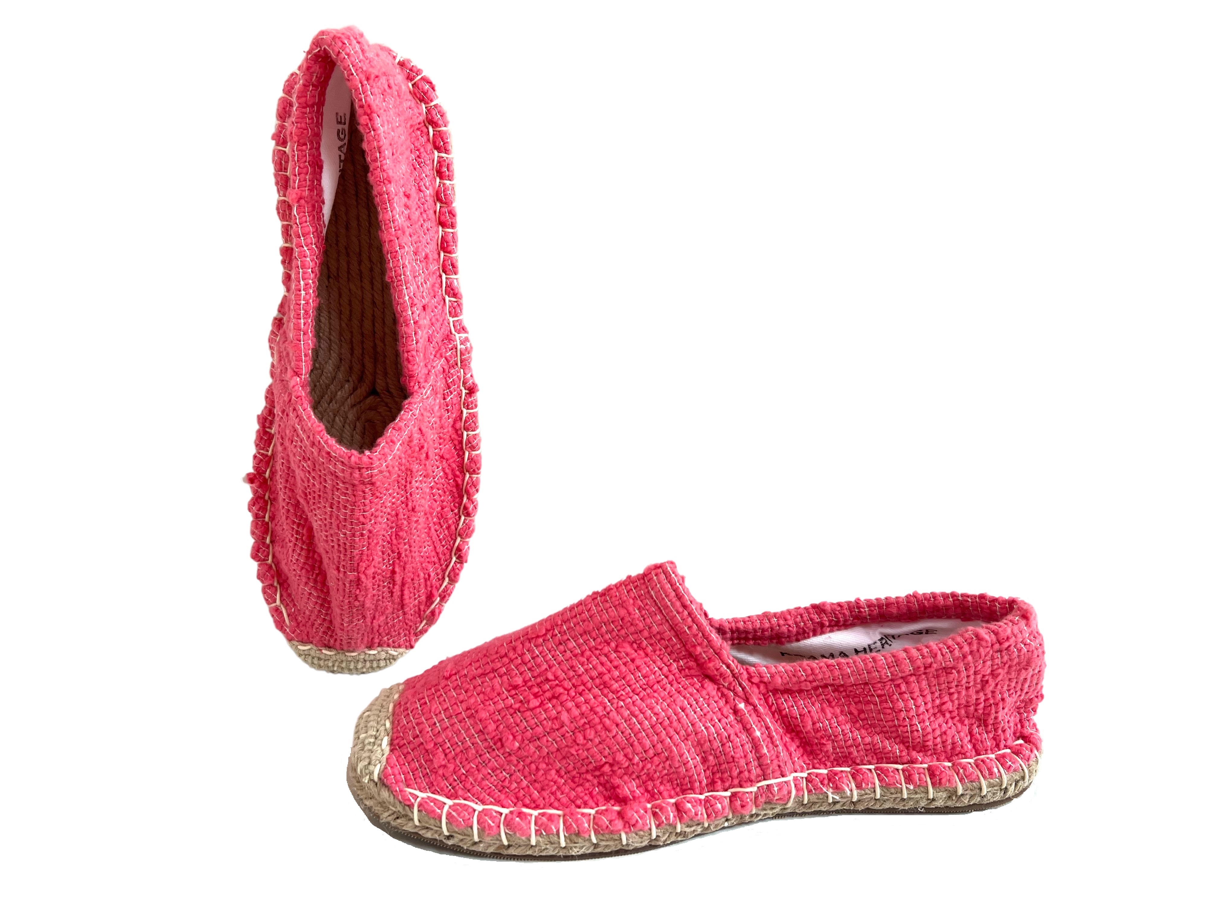 Les espadrilles Krama Heritage Naturelles Framboise 4