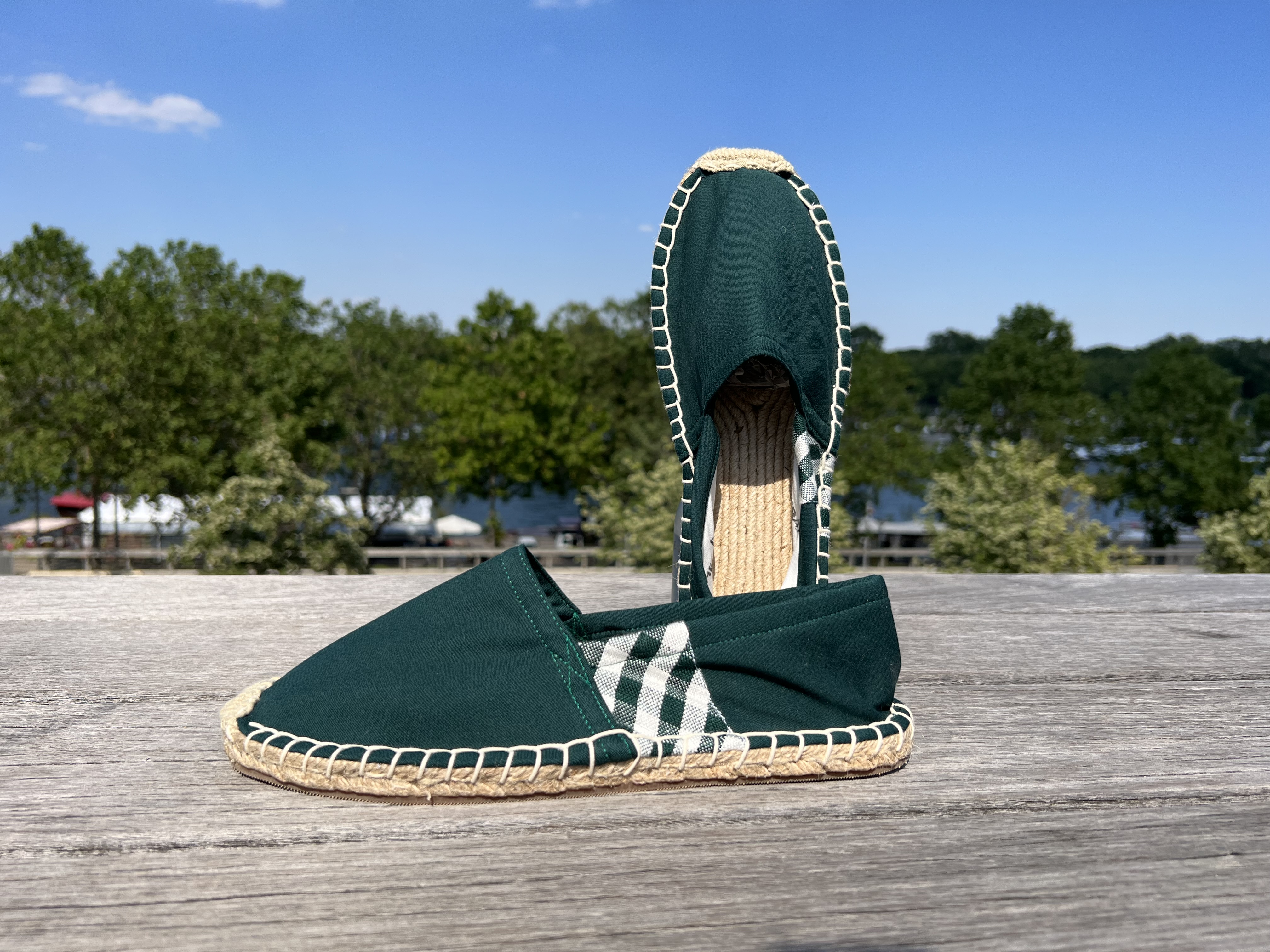 Les espadrilles Krama Heritage Krama Vertes 2