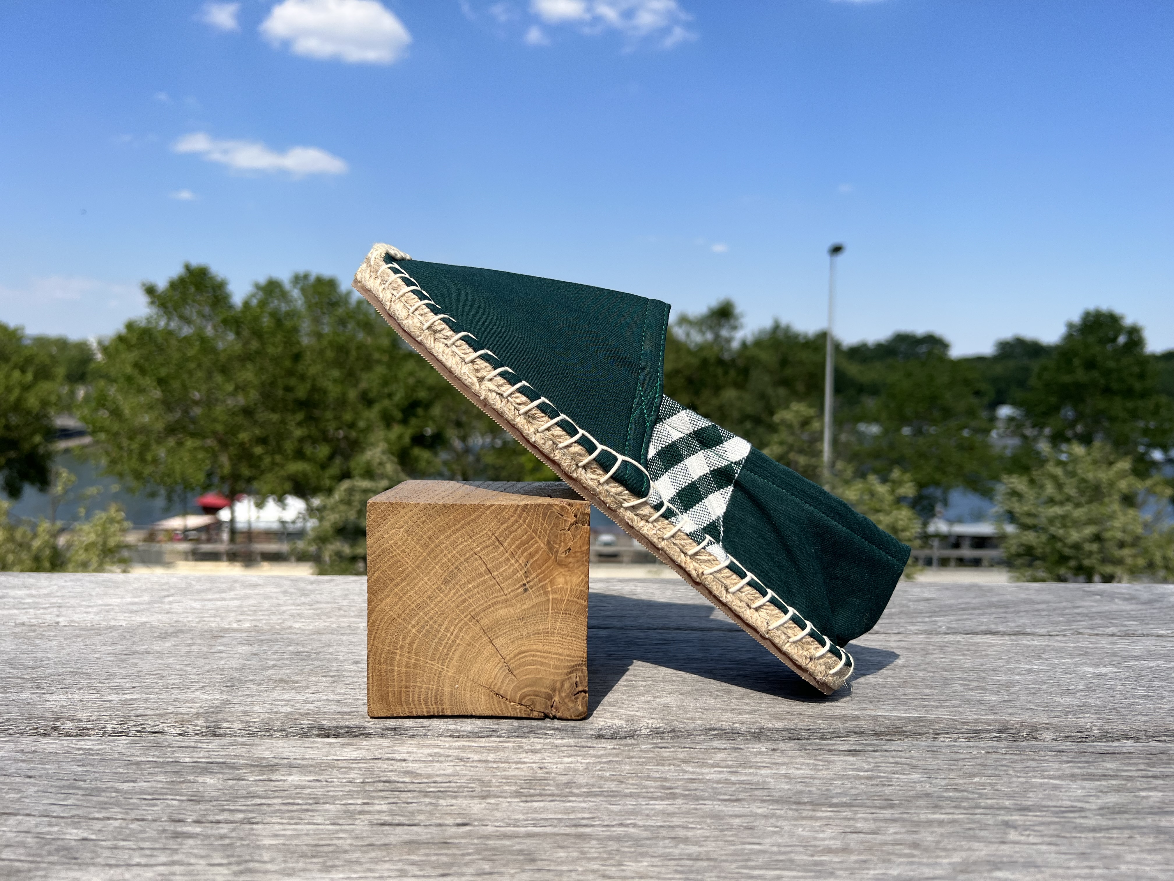 Les espadrilles Krama Heritage Krama Vertes 3