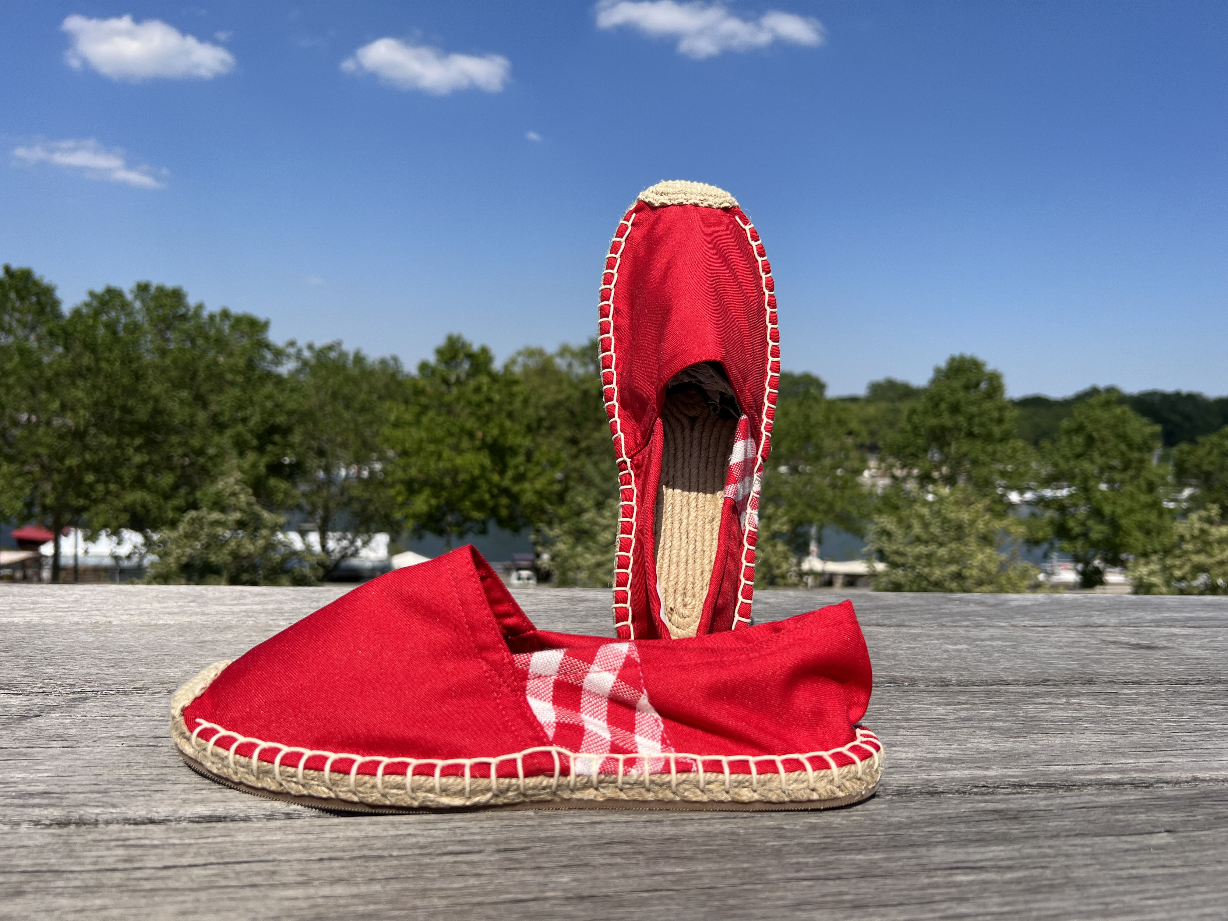 Les espadrilles Krama Heritage Krama Rouge 3