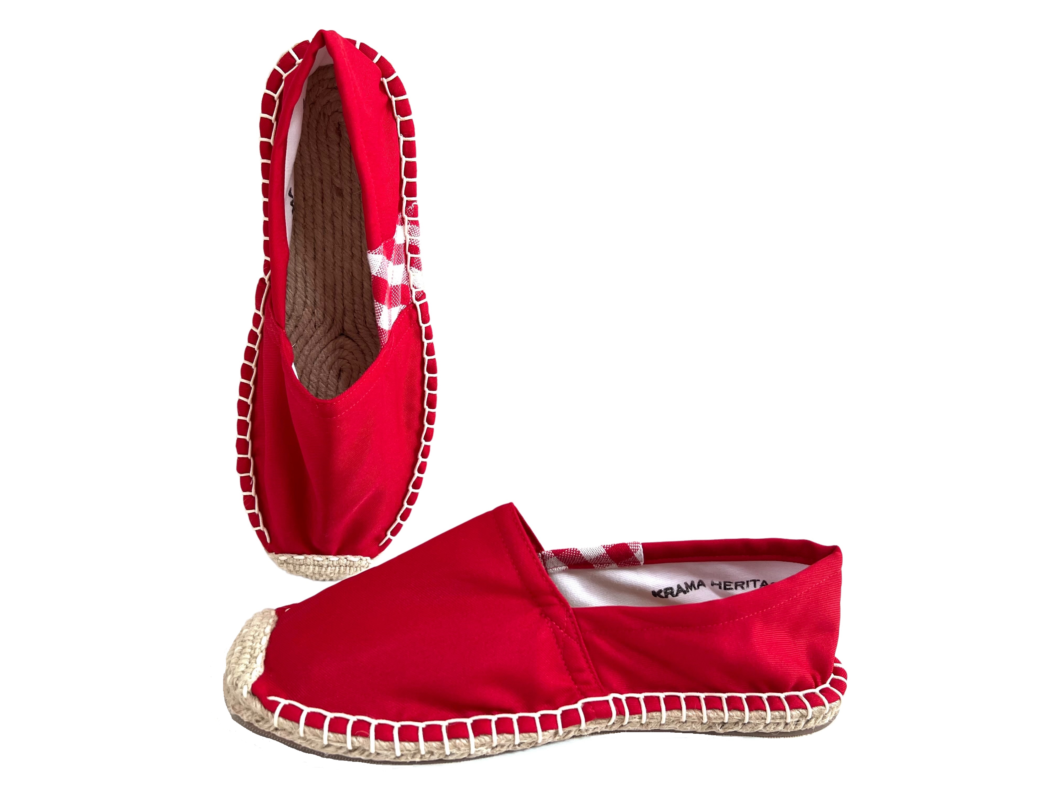 Les espadrilles Krama Heritage Krama Rouge 2